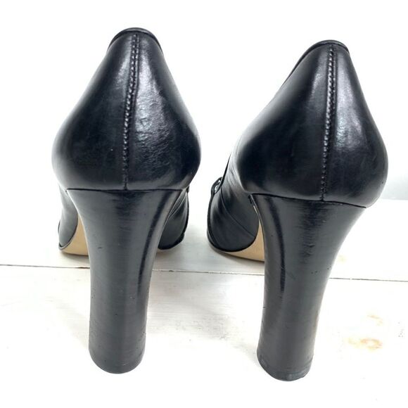 Tahari La Salle chain loafers 7.5  31/2”heel - Picture 3 of 5